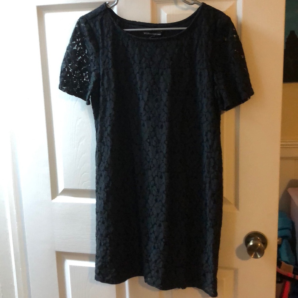 Black Lace Shift Dress